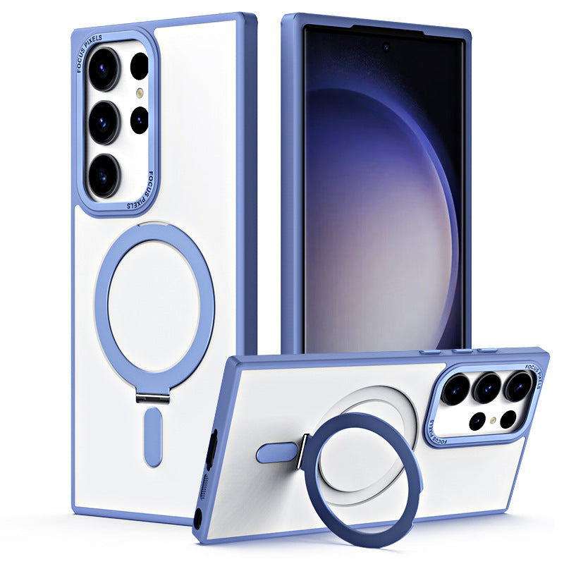 Invisible Magnetic Bracket Anti-fall Phone Case For Samsung Galaxy S23 Ultra Plus Support Wireless Charging