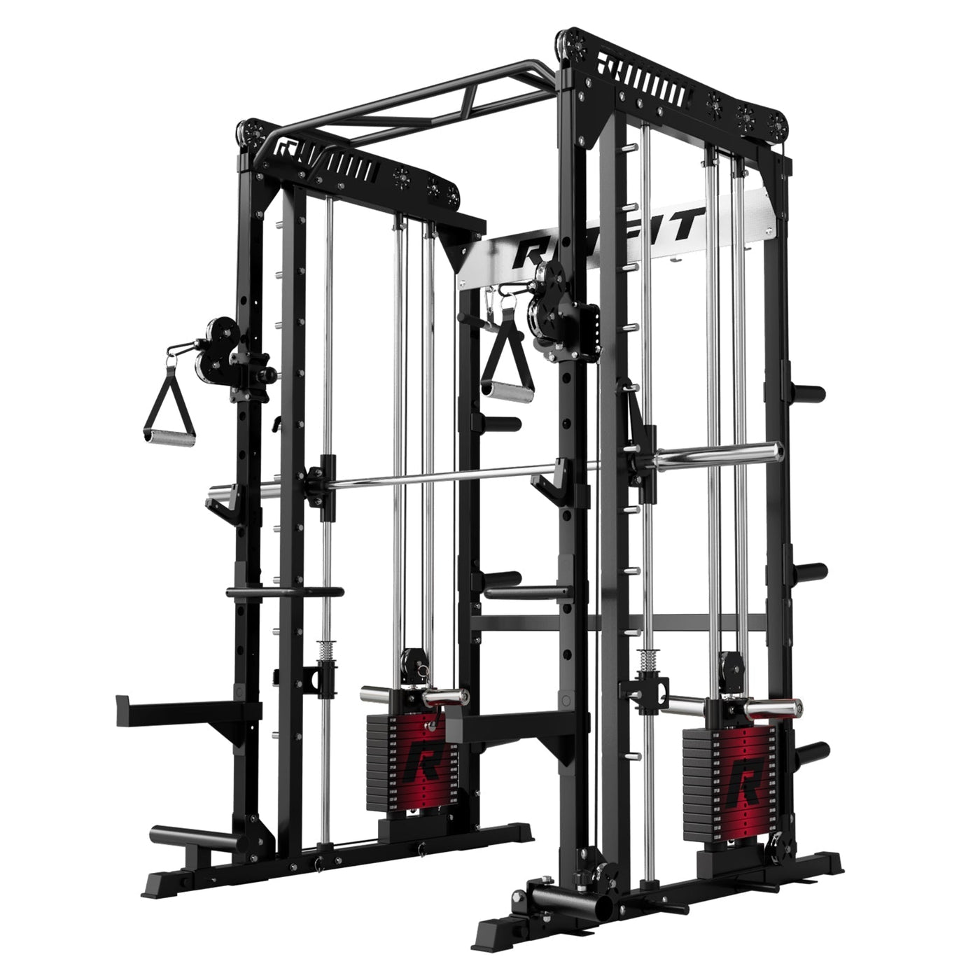 RitFit M1 PRO Multi-Functional Smith Machine with Cable Crossover System and Squat Rack for Home Gym