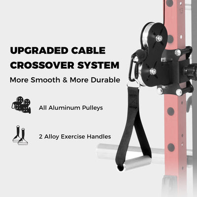RitFit M1 PRO Multi-Functional Smith Machine with Cable Crossover System and Squat Rack for Home Gym