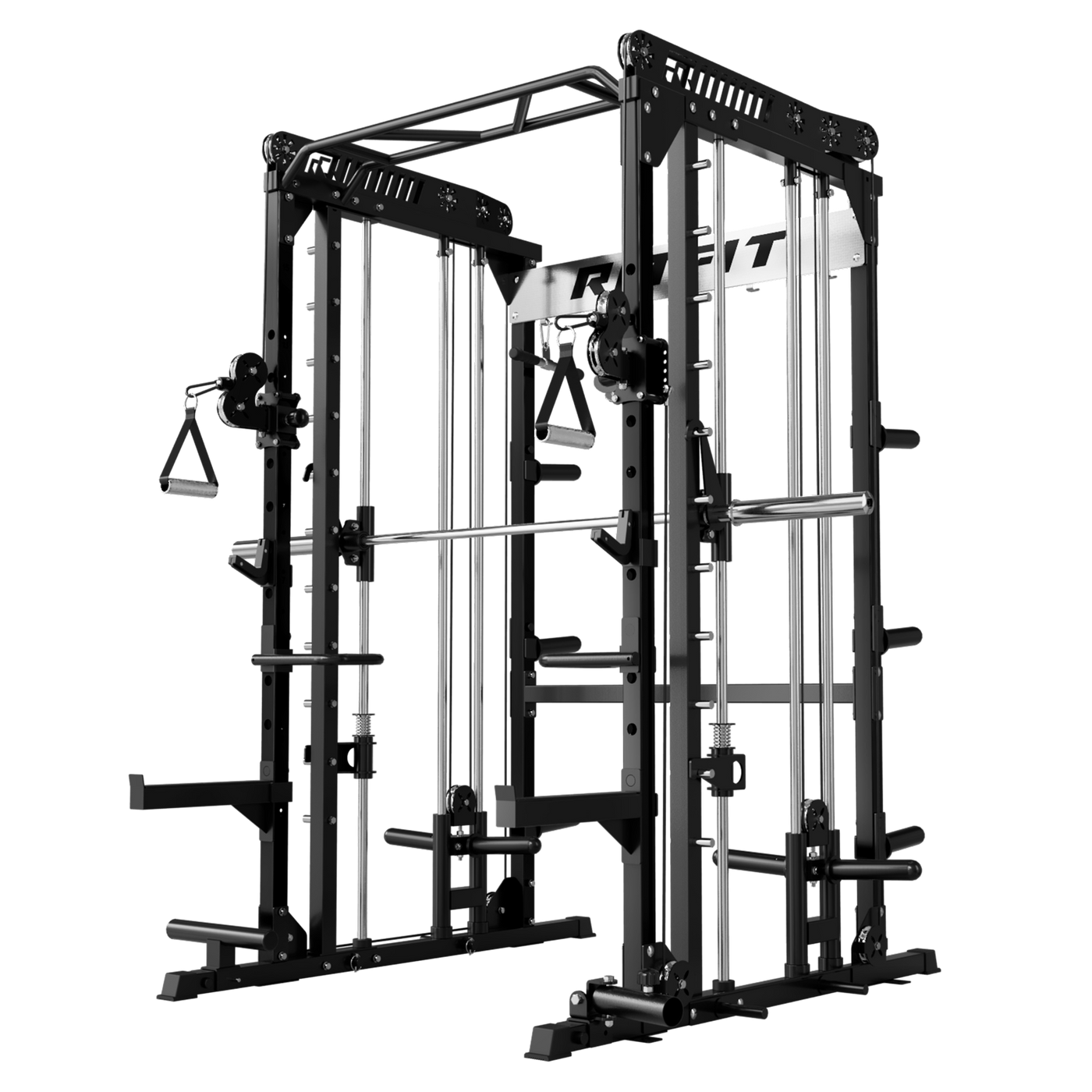 RitFit M1 PRO Multi-Functional Smith Machine with Cable Crossover System and Squat Rack for Home Gym