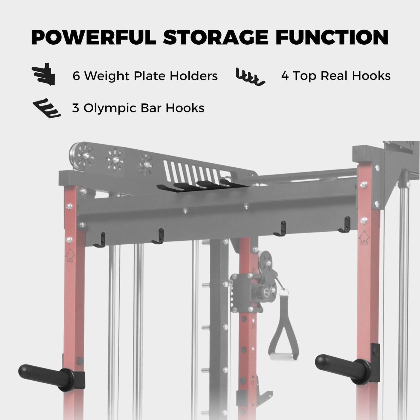 RitFit M1 PRO Multi-Functional Smith Machine with Cable Crossover System and Squat Rack for Home Gym