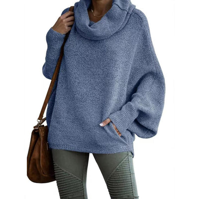 Women's Cowl-neck Sweater With Pockets