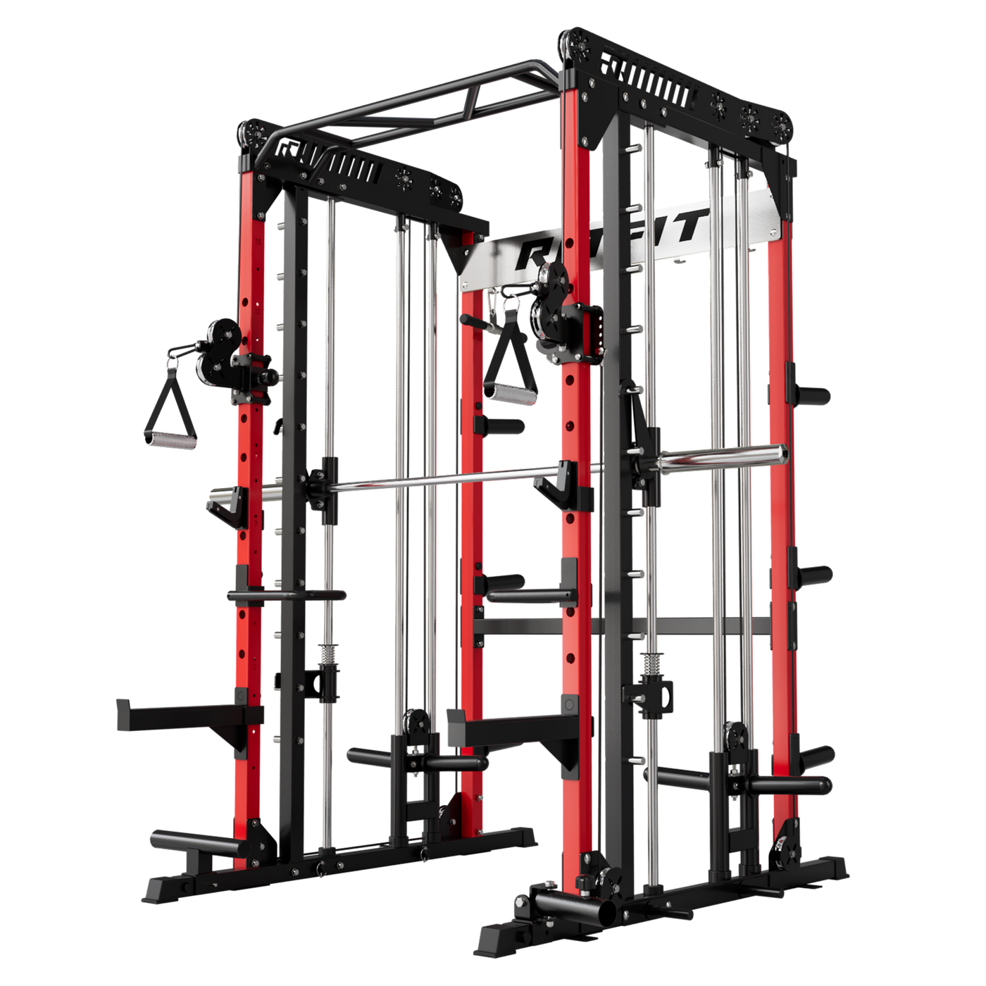 RitFit M1 PRO Multi-Functional Smith Machine with Cable Crossover System and Squat Rack for Home Gym