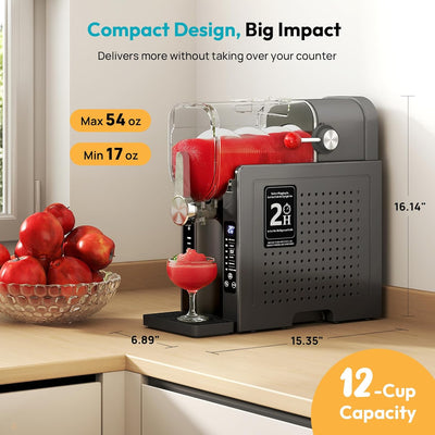Slushie Machine for Home – Frozen Drink Maker with 6 Presets, No Ice Needed, 360° Mixing, One-Touch Self-Cleaning, Smoothie & Iced Drink Machine for Margaritas, Frappés, Cocktails & More
