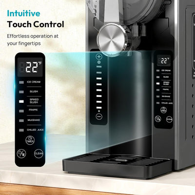 Slushie Machine for Home – Frozen Drink Maker with 6 Presets, No Ice Needed, 360° Mixing, One-Touch Self-Cleaning, Smoothie & Iced Drink Machine for Margaritas, Frappés, Cocktails & More