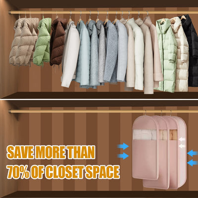 ❤️‍🔥2025 Space Saving Hanging Garment Bag with Self Compression Zipper