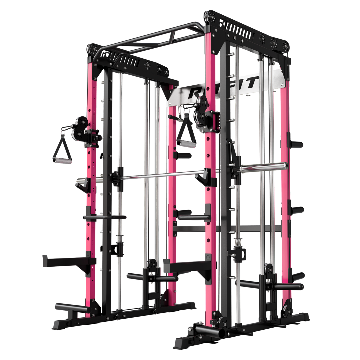RitFit M1 PRO Multi-Functional Smith Machine with Cable Crossover System and Squat Rack for Home Gym