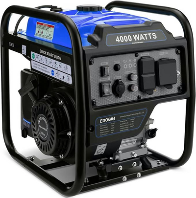 Genkins 4500 Watt Open Frame Inverter Generator 30 Amp Pure Sine Wave Noise Reduced 50% 55lbs EPA complied Gas Powered