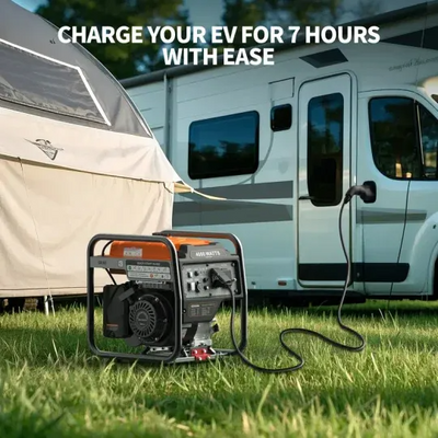 Genkins 4500 Watt Open Frame Inverter Generator 30 Amp Pure Sine Wave Noise Reduced 50% 55lbs EPA complied Gas Powered
